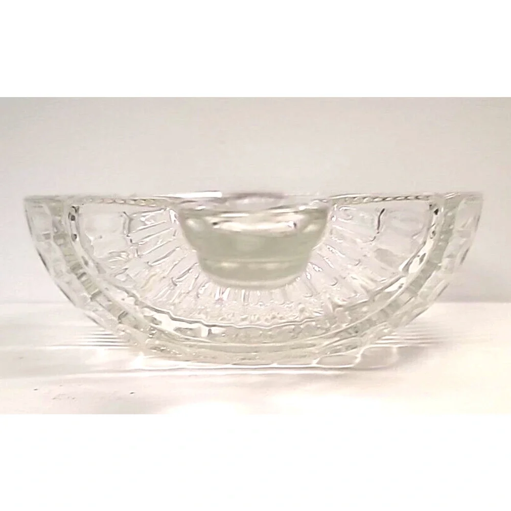Vtg Fifth Avenue Crystal‎ Christmas Ornament Shaped Snowflake Serving Bowl/ Dish
